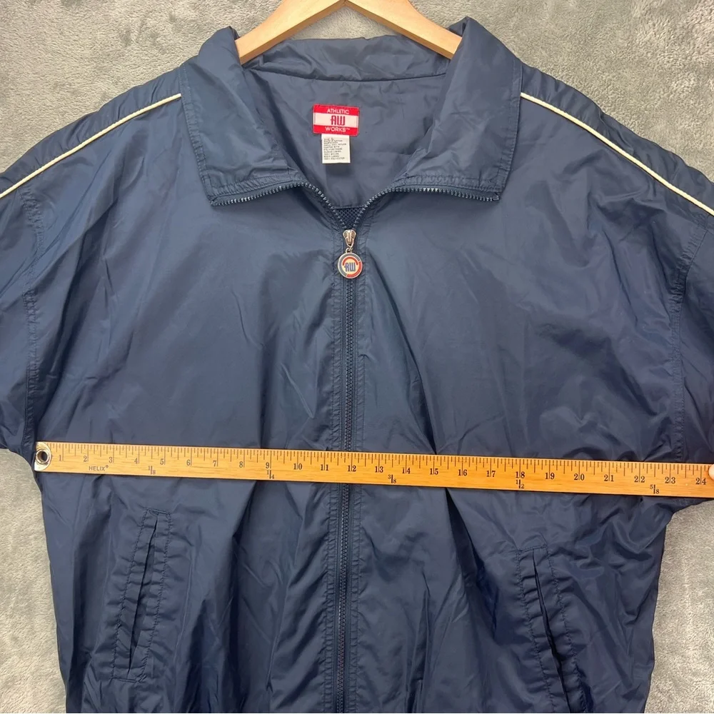 Vintage Athletic Works Windbreaker Jacket Bomber Retro Streetwear Men’s Large - Picture 4 of 5